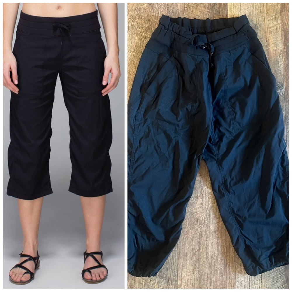 Lululemon Dance Studio Black Crops Size 4